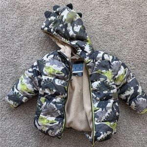 Wippette Kids Dino puffer coat with Hood